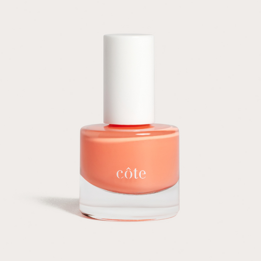 Côte Beauty Coral Reef bright peach non-toxic nail polish bottle