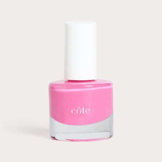 Côte Beauty Hotshot True Bright Pink Non-Toxic Nail Polish bottle. 
